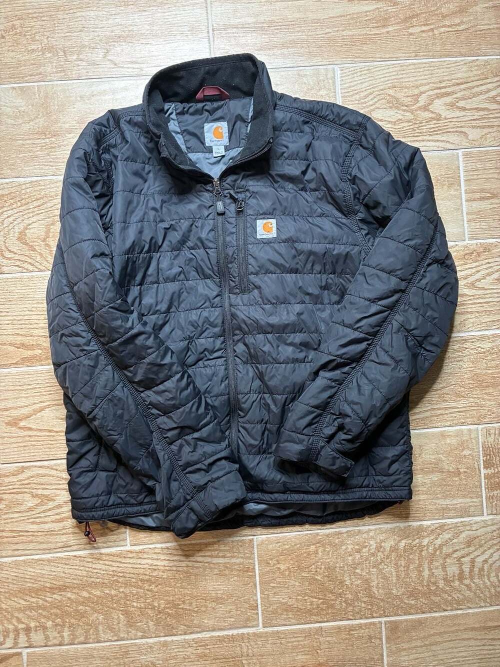 Carhartt Gilliam Jacket Size L Black Insulated Quilted